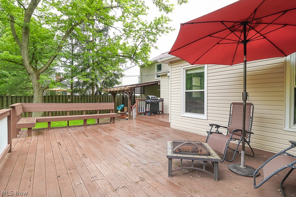 5214 East Farnhurst Road Cleveland, OH 44124 - Photo 31 of 32 There is plenty of space for entertaining on the deck and covered patio.