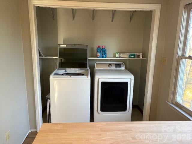 3166 Holly Road Connelly Springs, NC 28612 - Photo 17 of 41 a utility room with dryer and washer