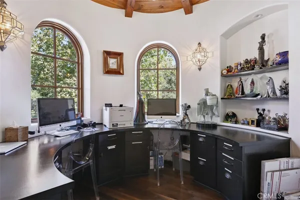 a view of a workspace with a window