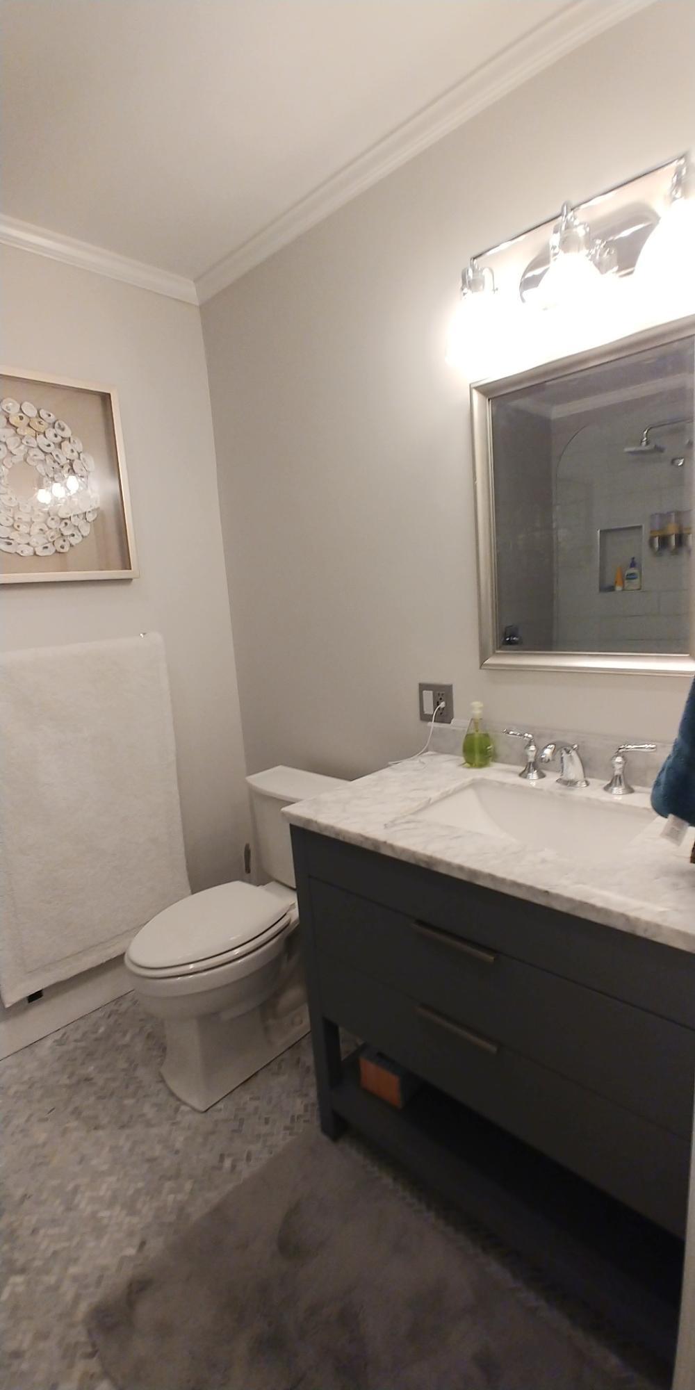 17042 Traverse Circle Jupiter, FL 33477 - Photo 27 of 30 a bathroom with a toilet a sink and mirror
