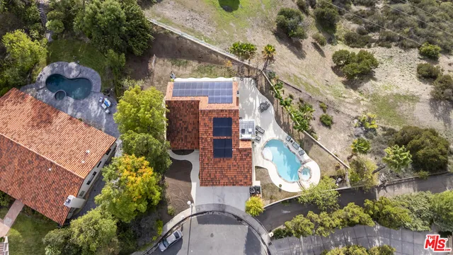 an aerial view of multiple house