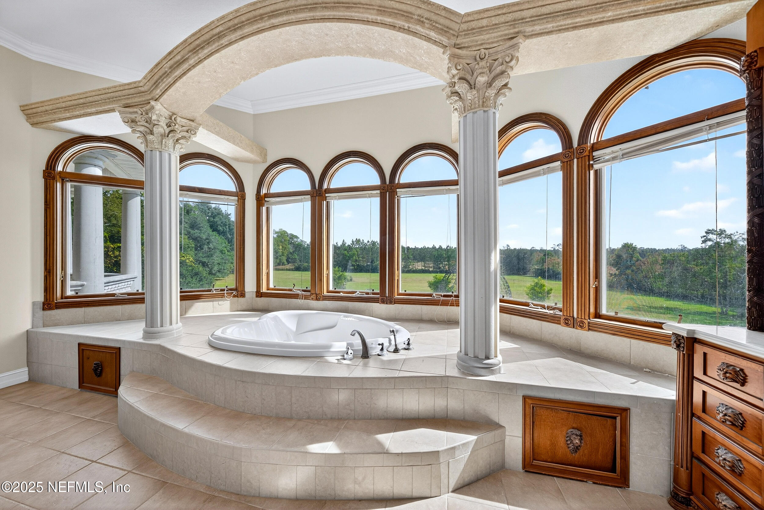45500 Stratton Road Callahan, FL 32011 - Photo 46 of 58 a living room with fireplace furniture and large windows
