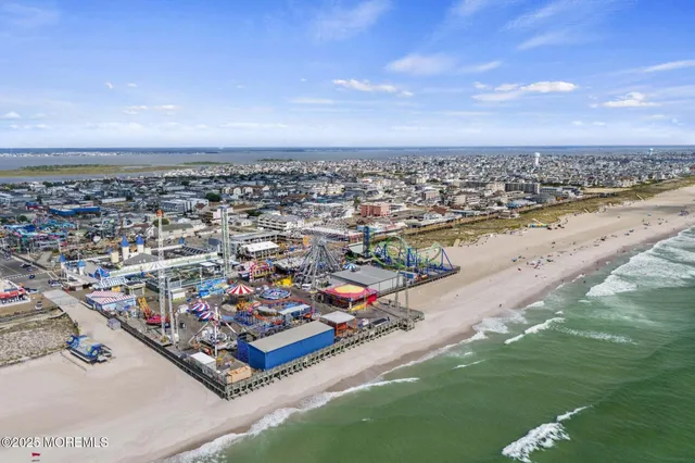 a view of beach and ocean