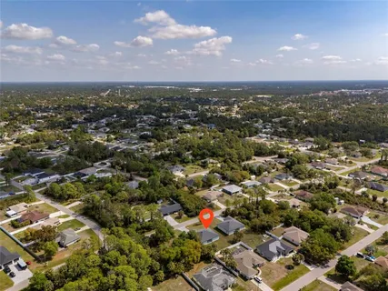 an aerial view of multiple house