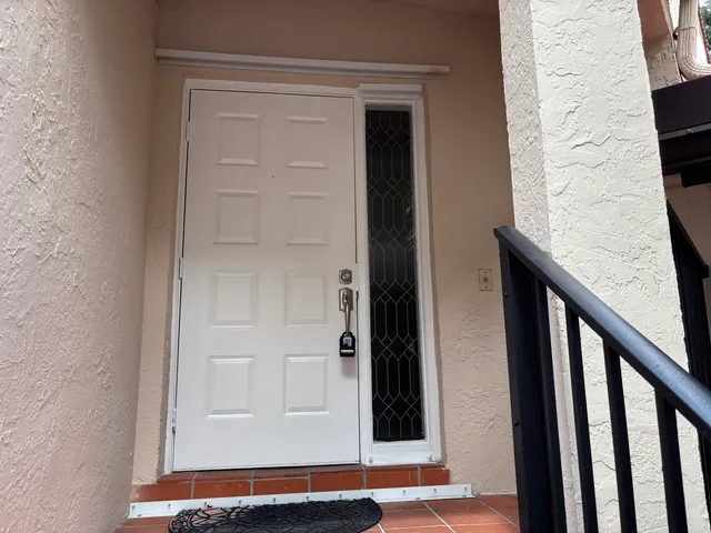 a view of front door