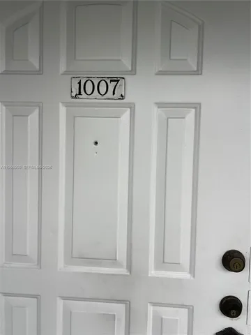 a view of a door and an entryway