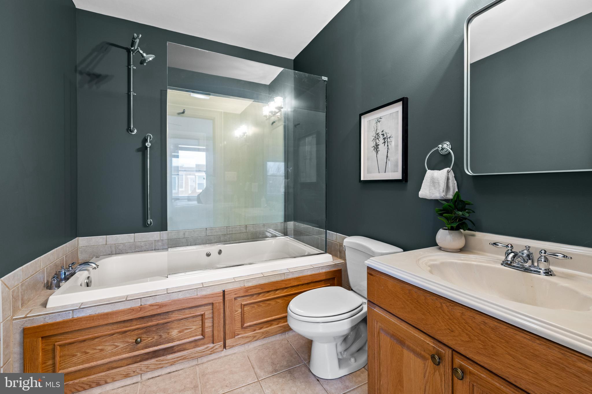 3702 Foster Avenue Baltimore, MD 21224 - Photo 20 of 39 a bathroom with a bathtub shower sink mirror and toilet