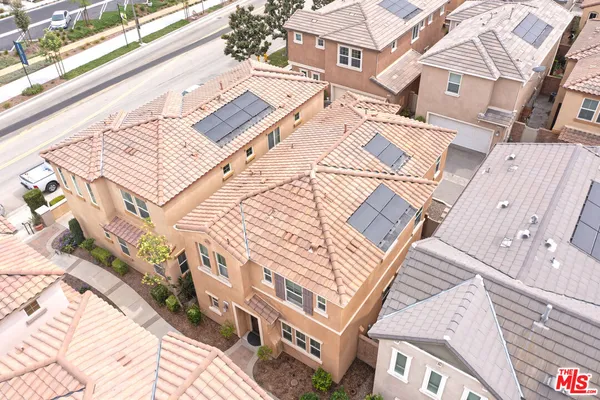 an aerial view of multiple house