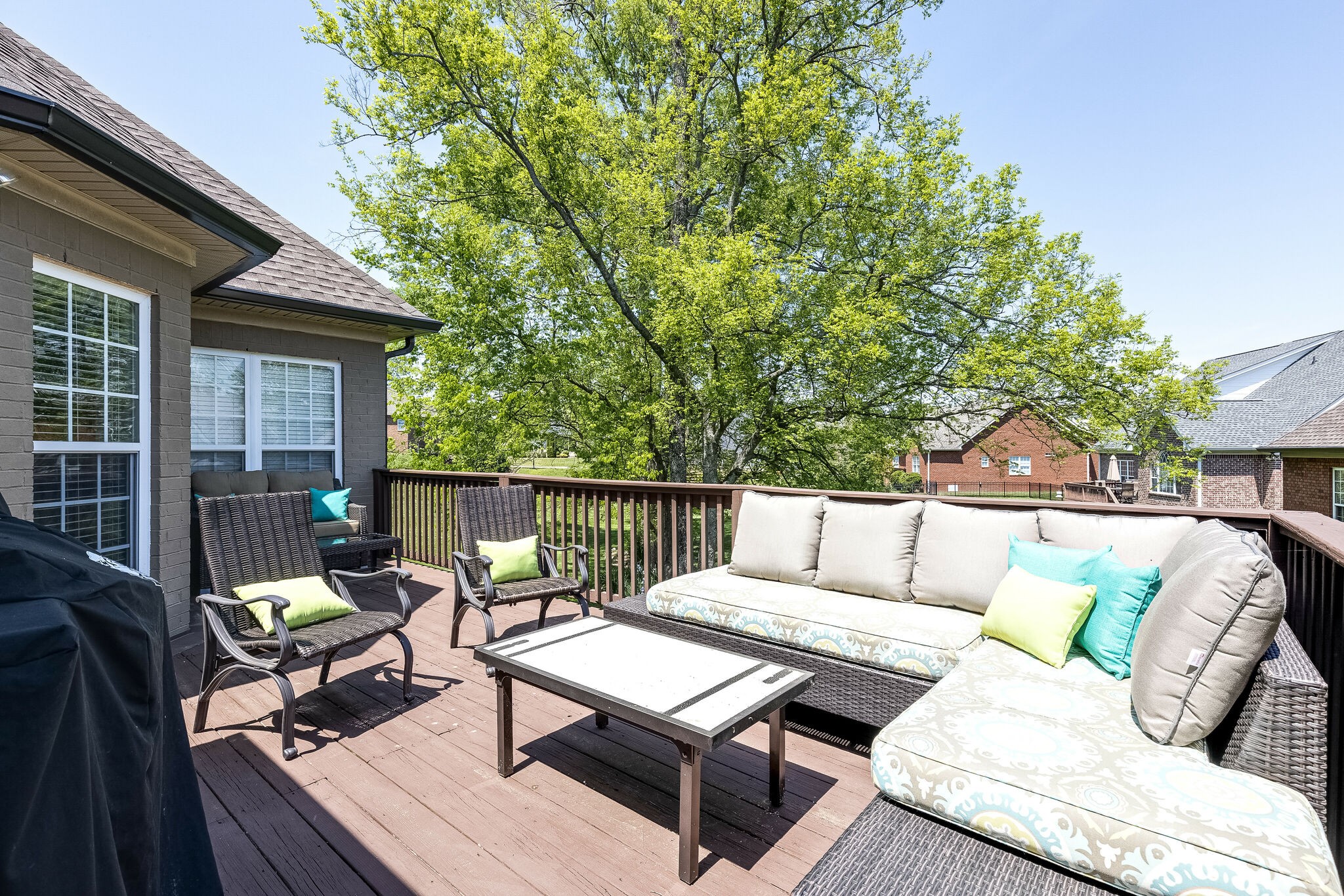 3012 Stewart Campbell Pointe Spring Hill, TN 37174 - Photo 38 of 44 a balcony with furniture and glass door
