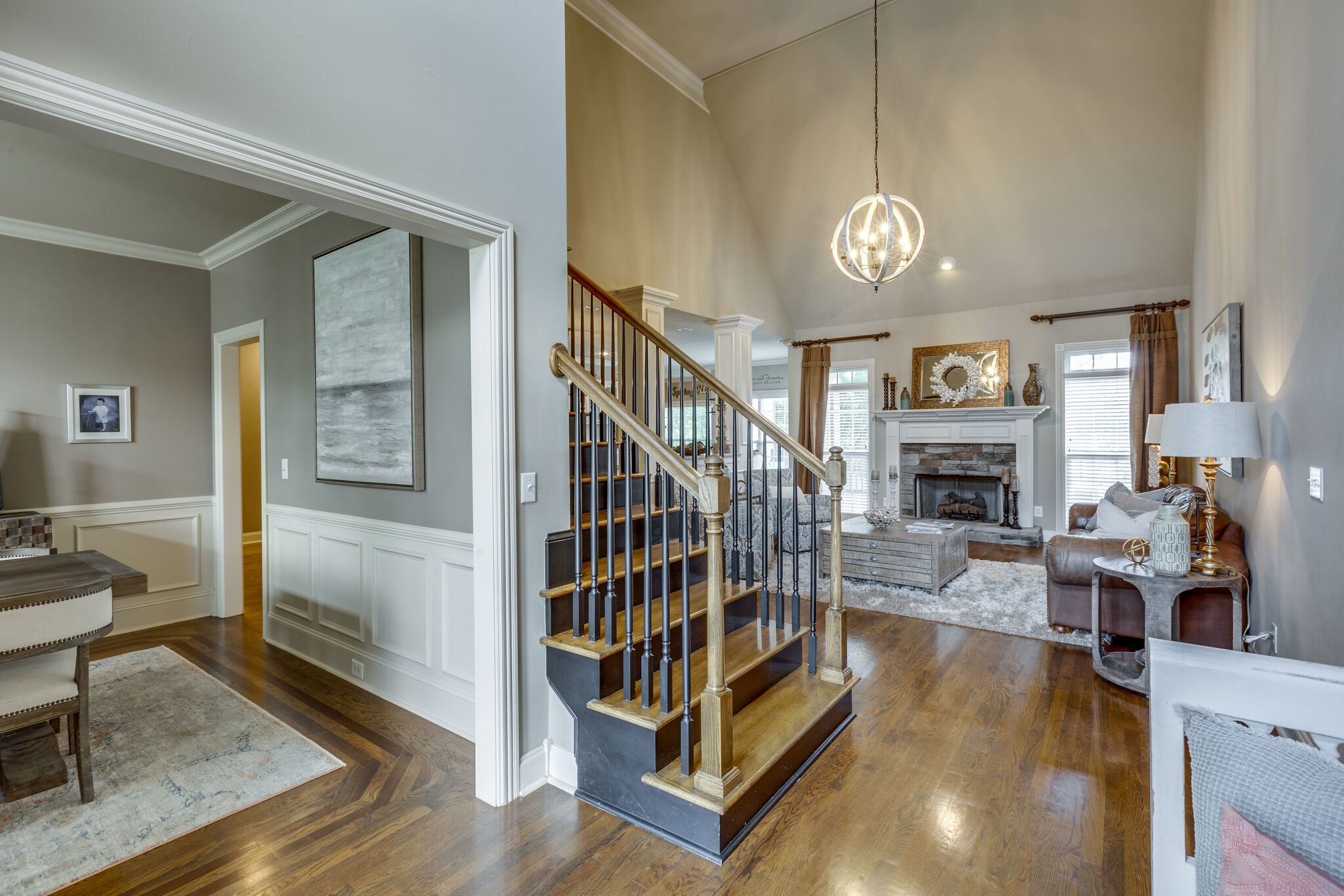 3012 Stewart Campbell Pointe Spring Hill, TN 37174 - Photo 5 of 44 a view of entryway livingroom and hall with wooden floor