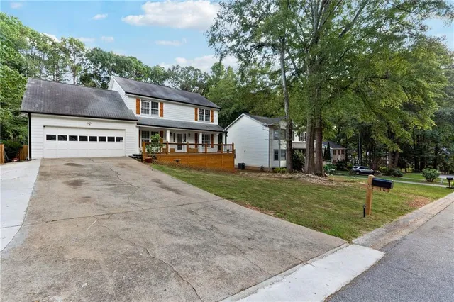a view of outdoor space yard and swimming pool