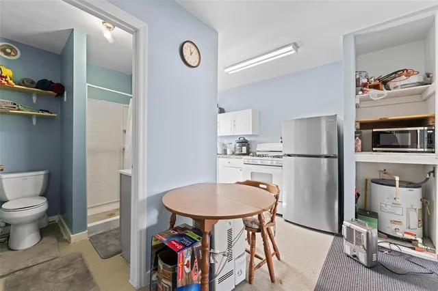 a view of a lake with houses