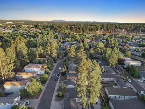 an aerial view of multiple house