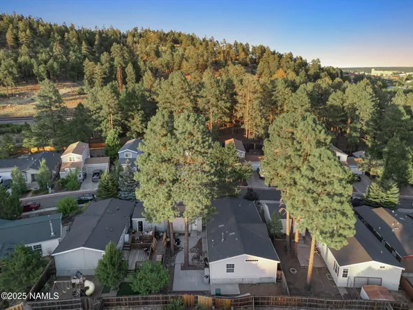 an aerial view of multiple house