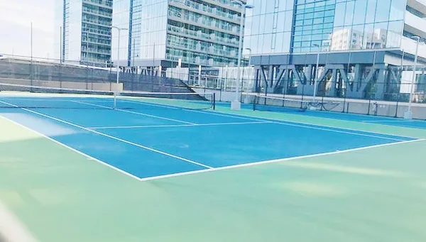a view of a tennis court
