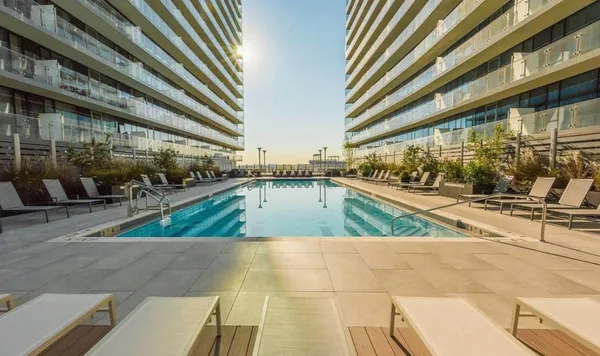 a view of outdoor space swimming pool and seating