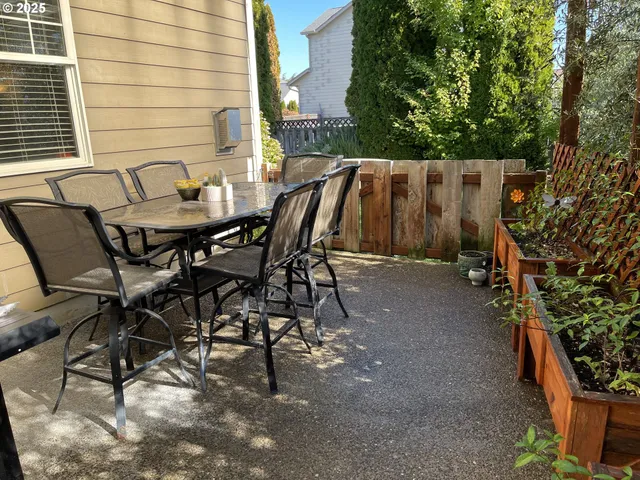 a view of outdoor seating space