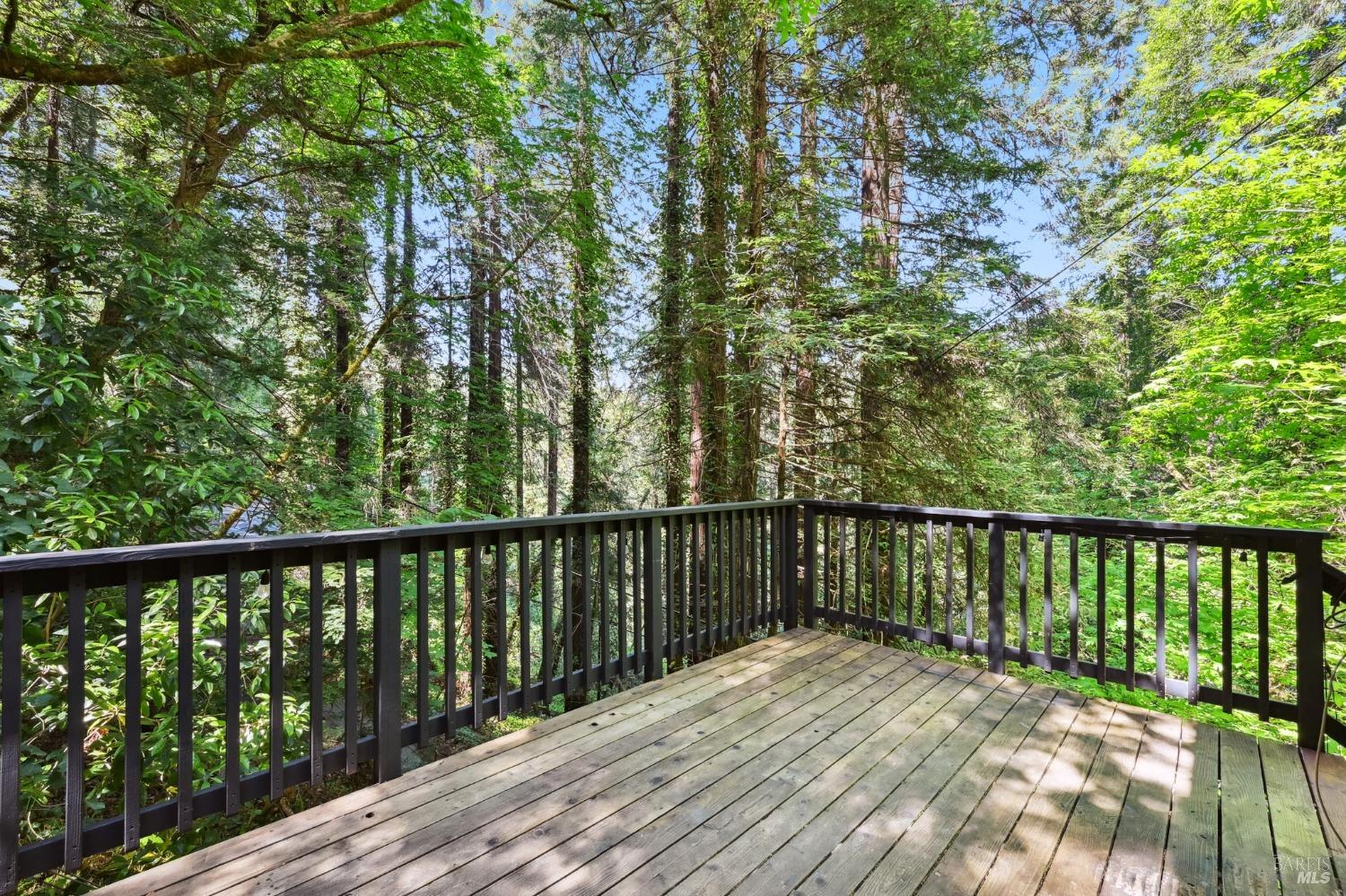 21713 Starrett Hill Drive Monte Rio, CA 95462 - Photo 37 of 50 a view of balcony with wooden floor