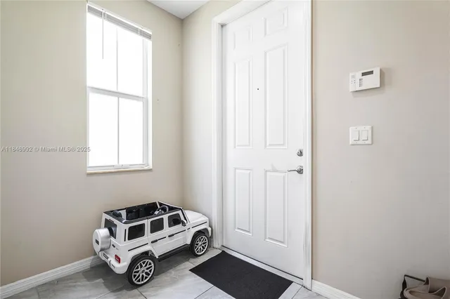 a car parked in front of a window