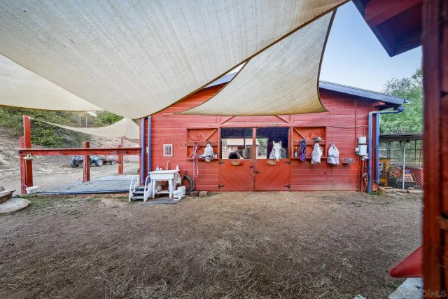 a utility room with musical instruments