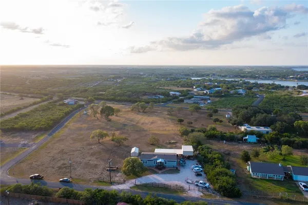 an aerial view of multiple house