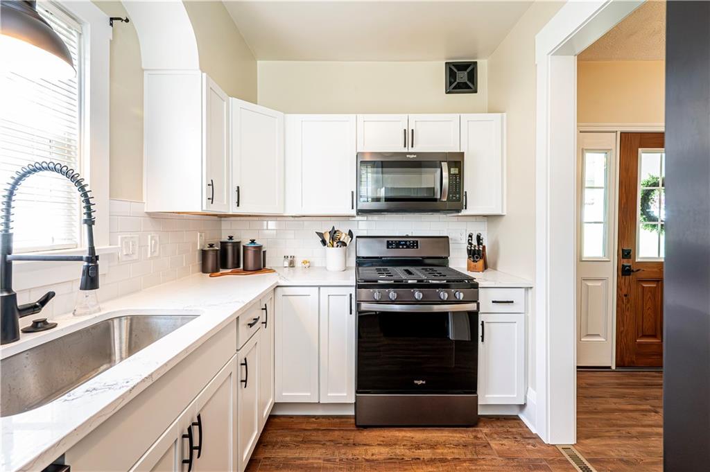 The newer stainless steel appliances will make meal prep a breeze.