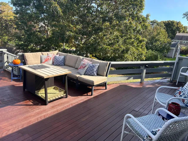 a terrace outdoor space with seating