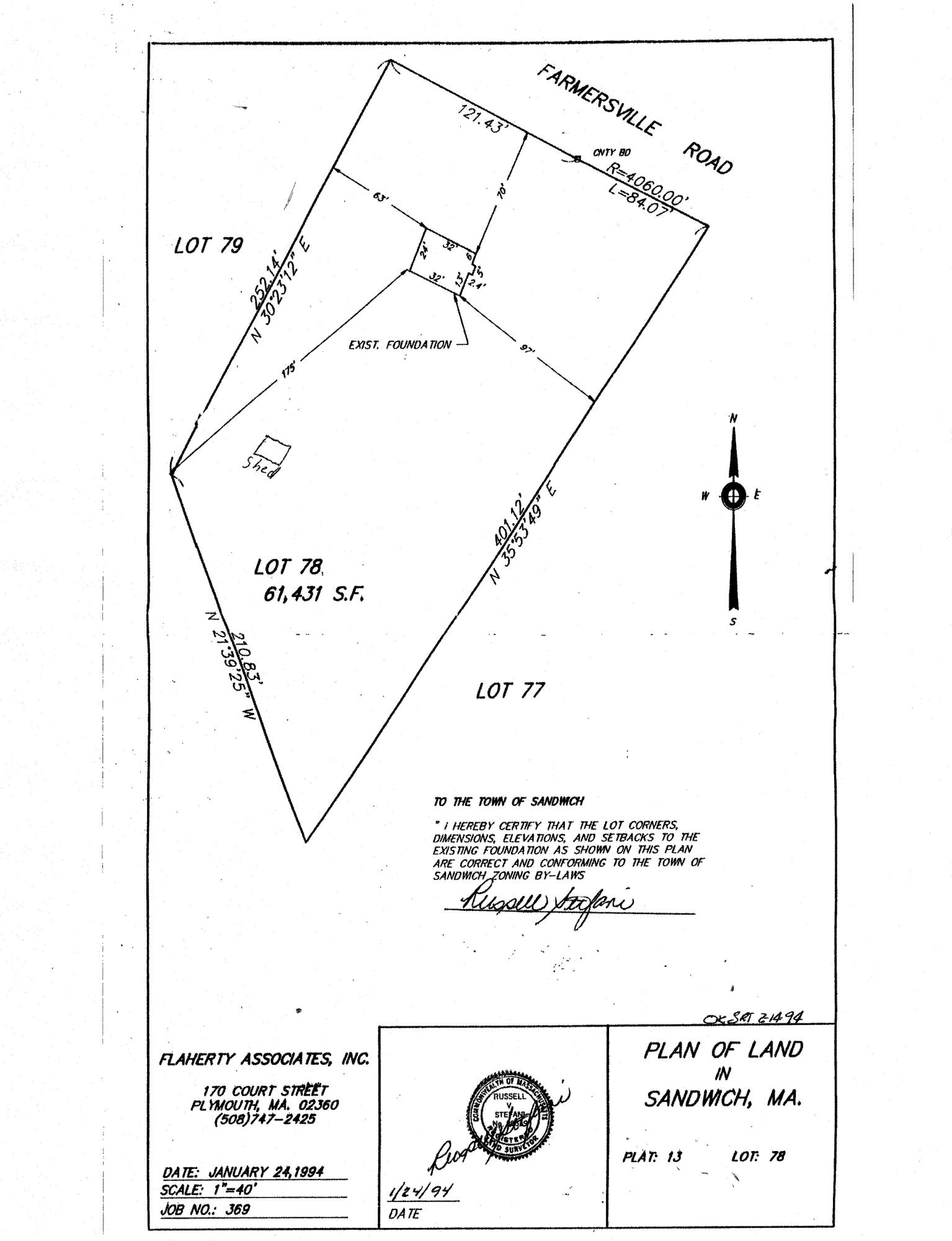 131 Farmersville Road Sandwich, MA 02563 - Photo 21 of 21 Plot Plan 131 Farmersville Road