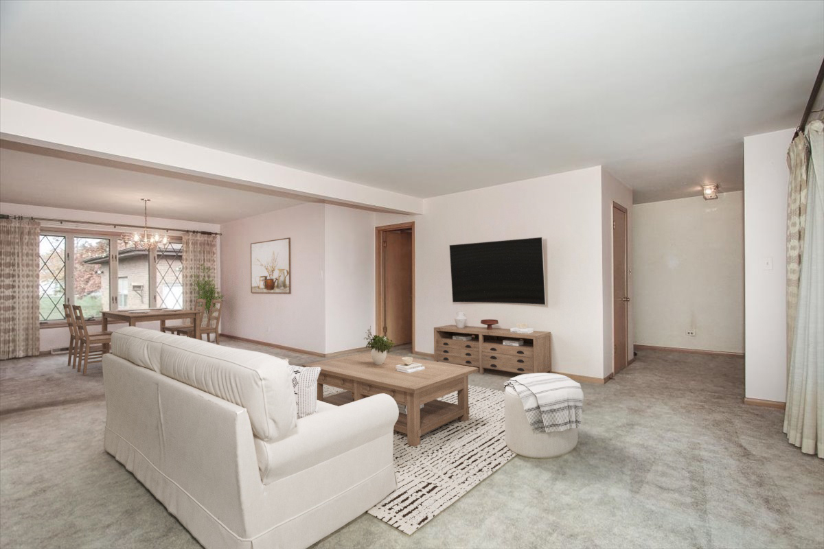 1420 Indian Hill Drive Schaumburg, IL 60193 - Photo 3 of 33 a living room with furniture wooden floor and a flat screen tv