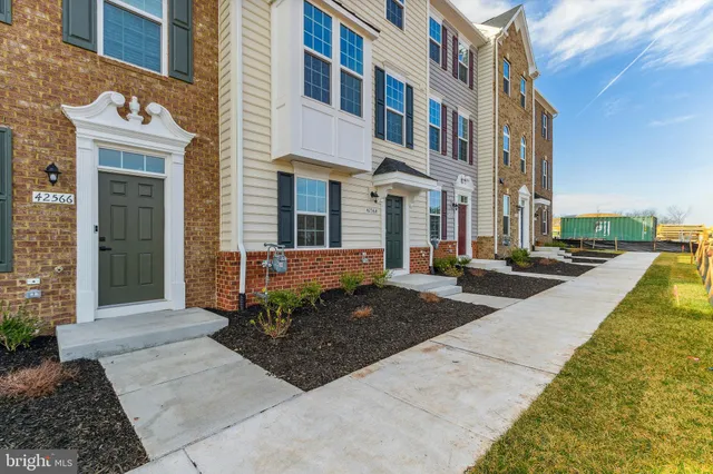 a view of a building with brick walls