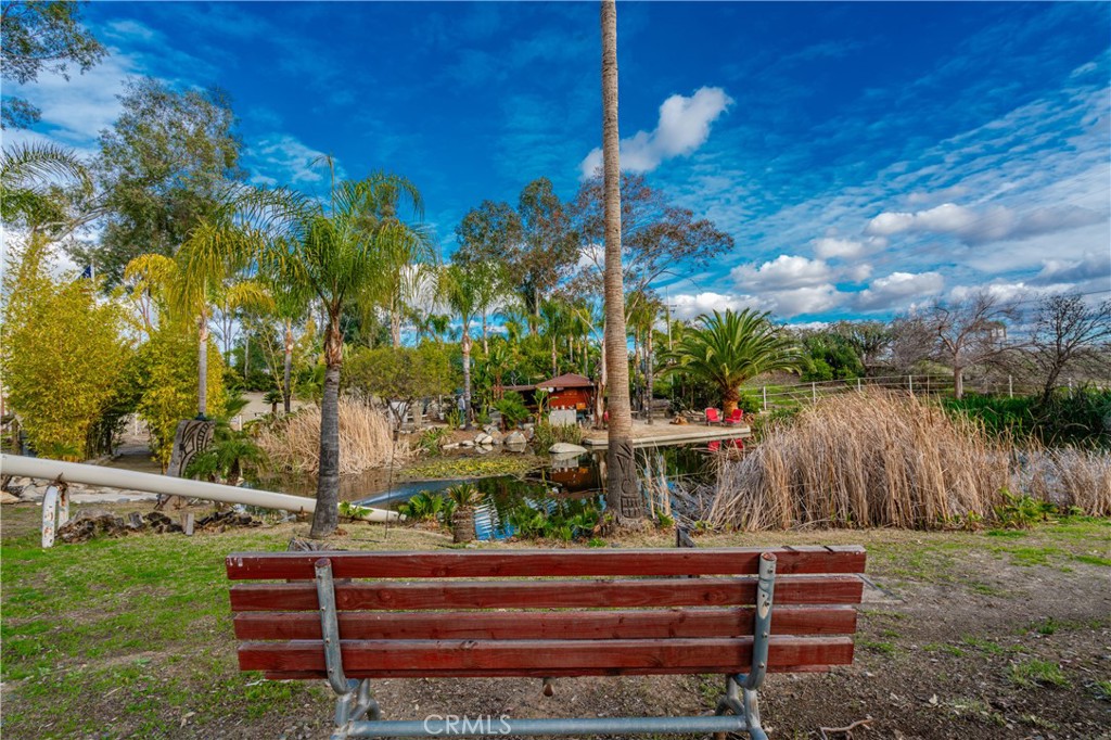 20950 Claire Road Perris, CA 92570 - Photo 33 of 74 a view of a bench in a yard