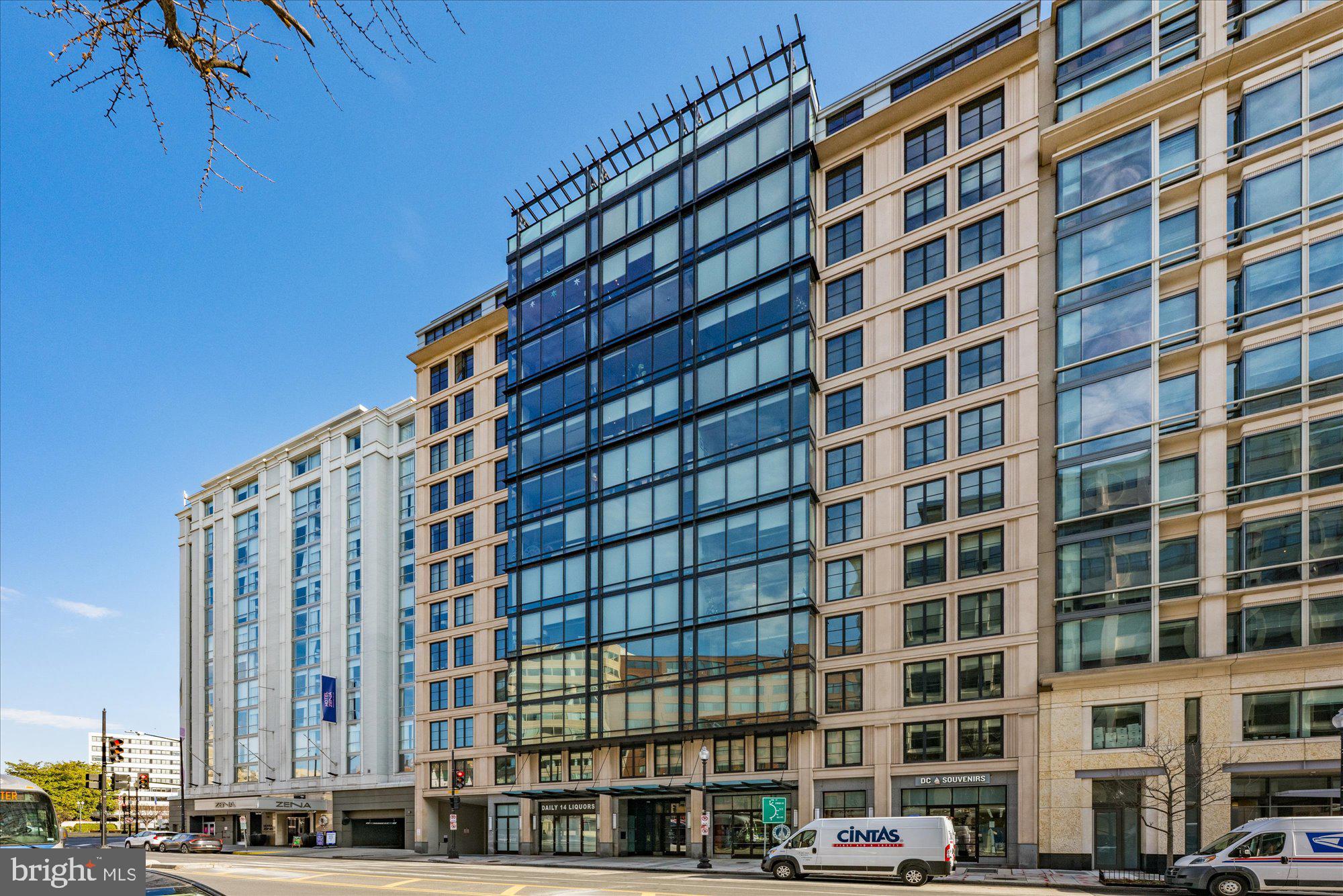 a front view of a building