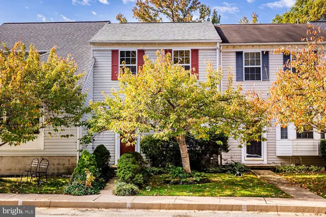 front view of a house with a tree