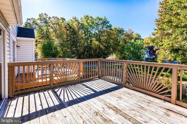 a view of wooden deck