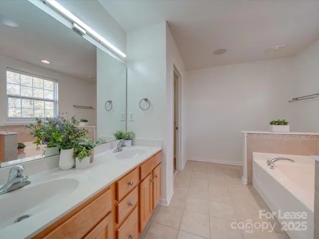 a bathroom with a sink a faucet a mirror and a bathtub