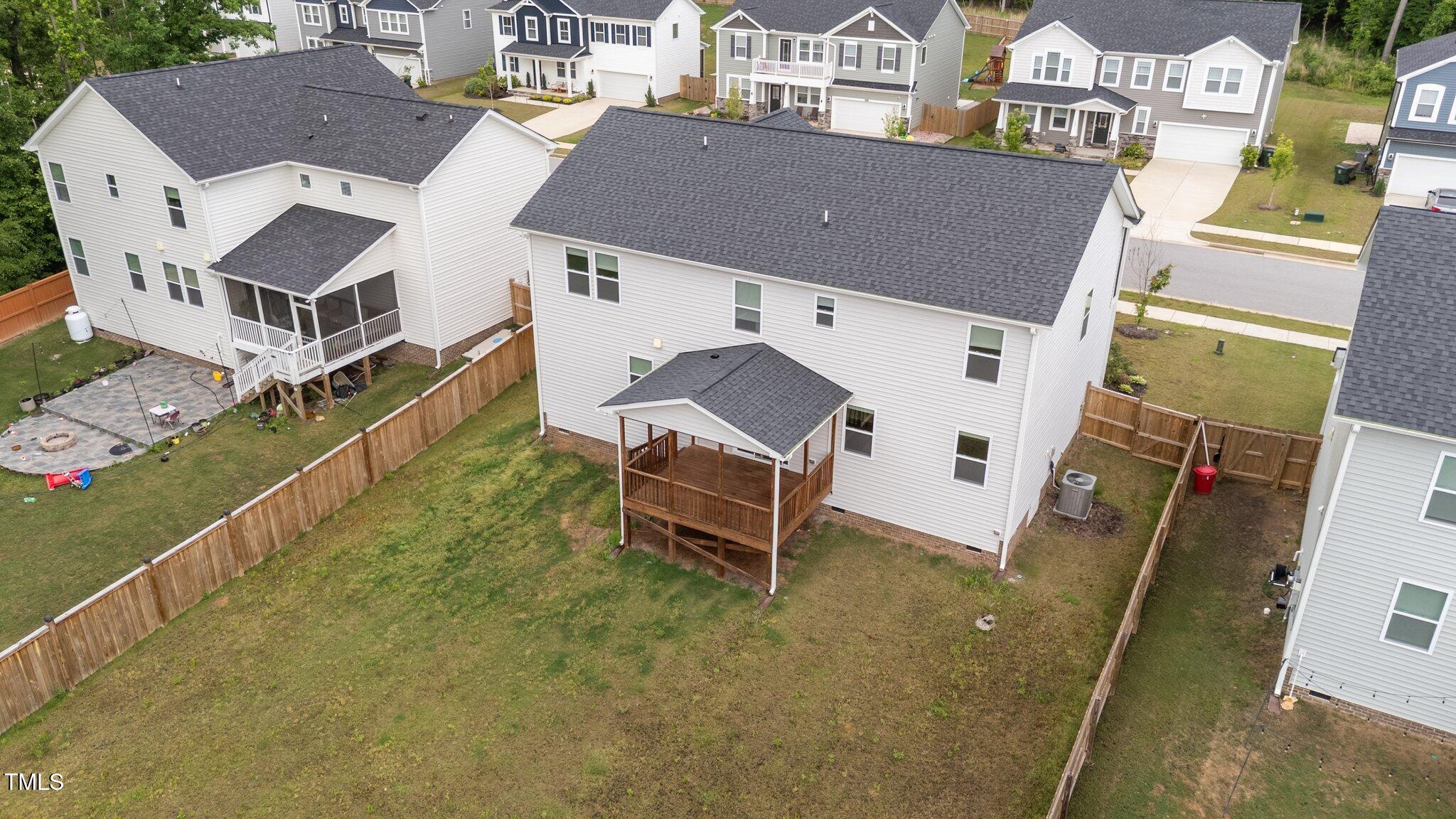 188 Karlov Road Garner, NC 27529 - Photo 35 of 38 an aerial view of a house with a garden space