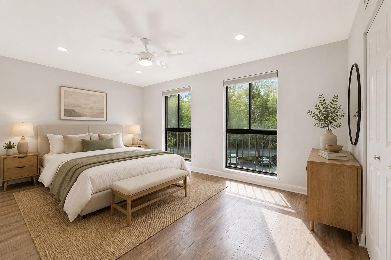 2012 Colts Neck Road, Unit 21A Reston, VA 20191 - Photo 17 of 44 Bright serene bedroom retreat. Virtual staging.