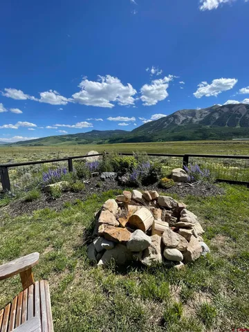 a view of a lake with outdoor space
