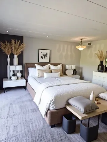 a bedroom with furniture and a couch