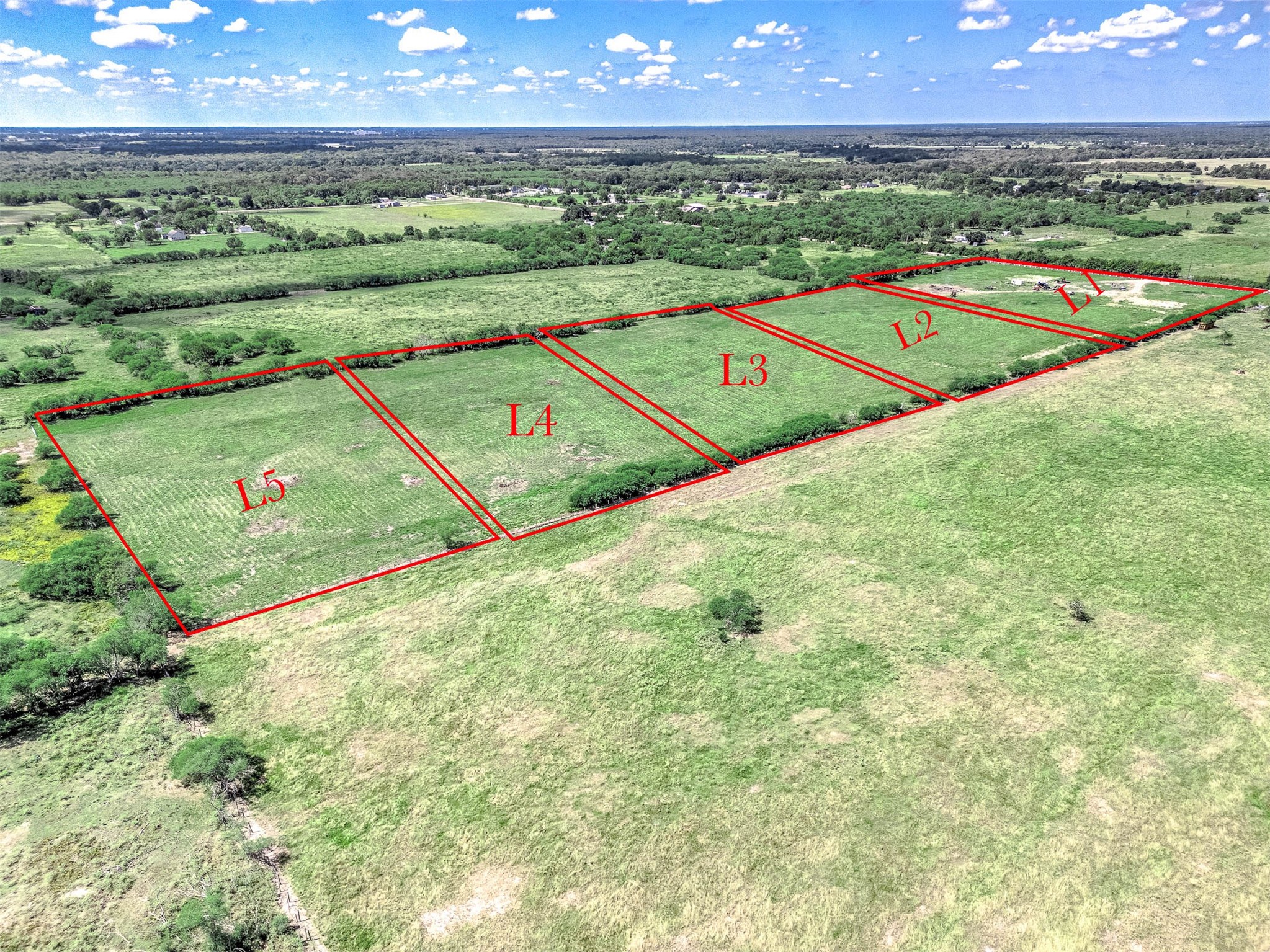 Lot 3 Routt Point Road Needville, TX 77461 - Photo 3 of 8 Photo shows all lots for reference. This listing is specifically for Lot 3 only.