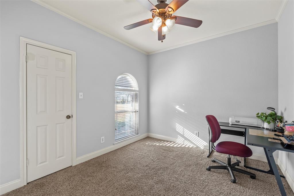 231 Trlica Road West, TX 76691 - Photo 17 of 36 This room works well as a secondary bedroom, play room, or home office with closet.