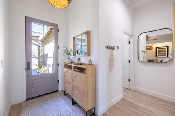 a view of a bathtub in bathroom
