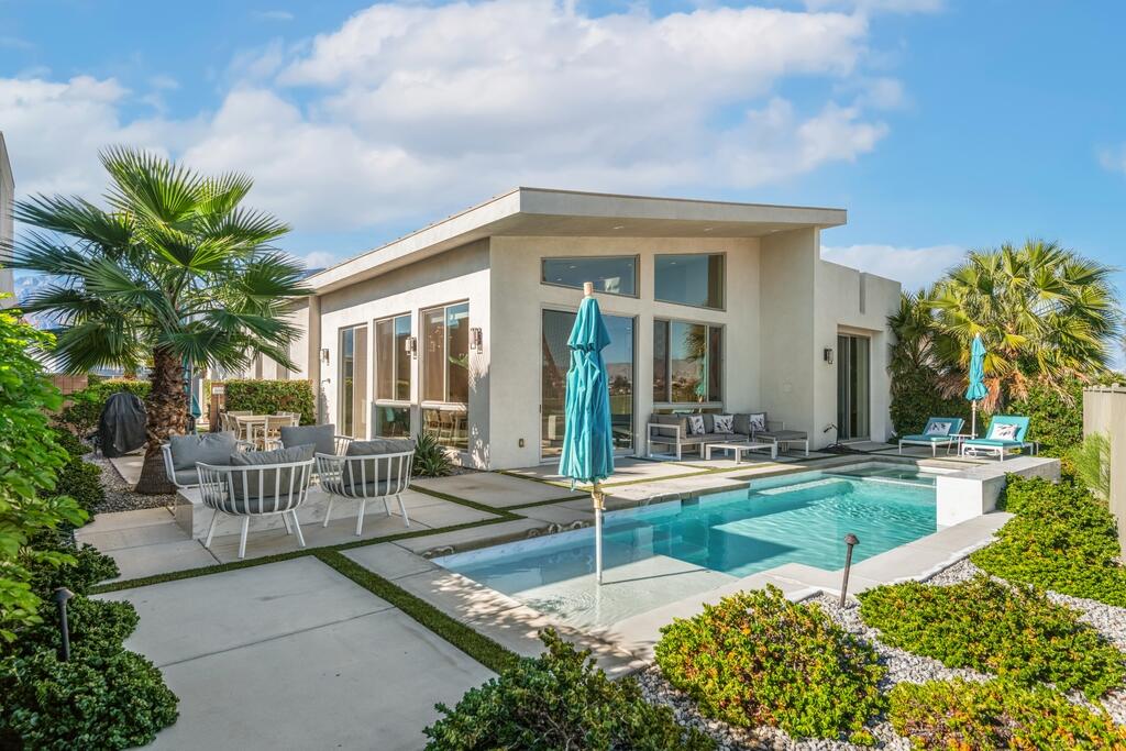 1200 Celadon Street Palm Springs, CA 92262 - Photo 27 of 47 a view of a house with backyard porch and sitting area