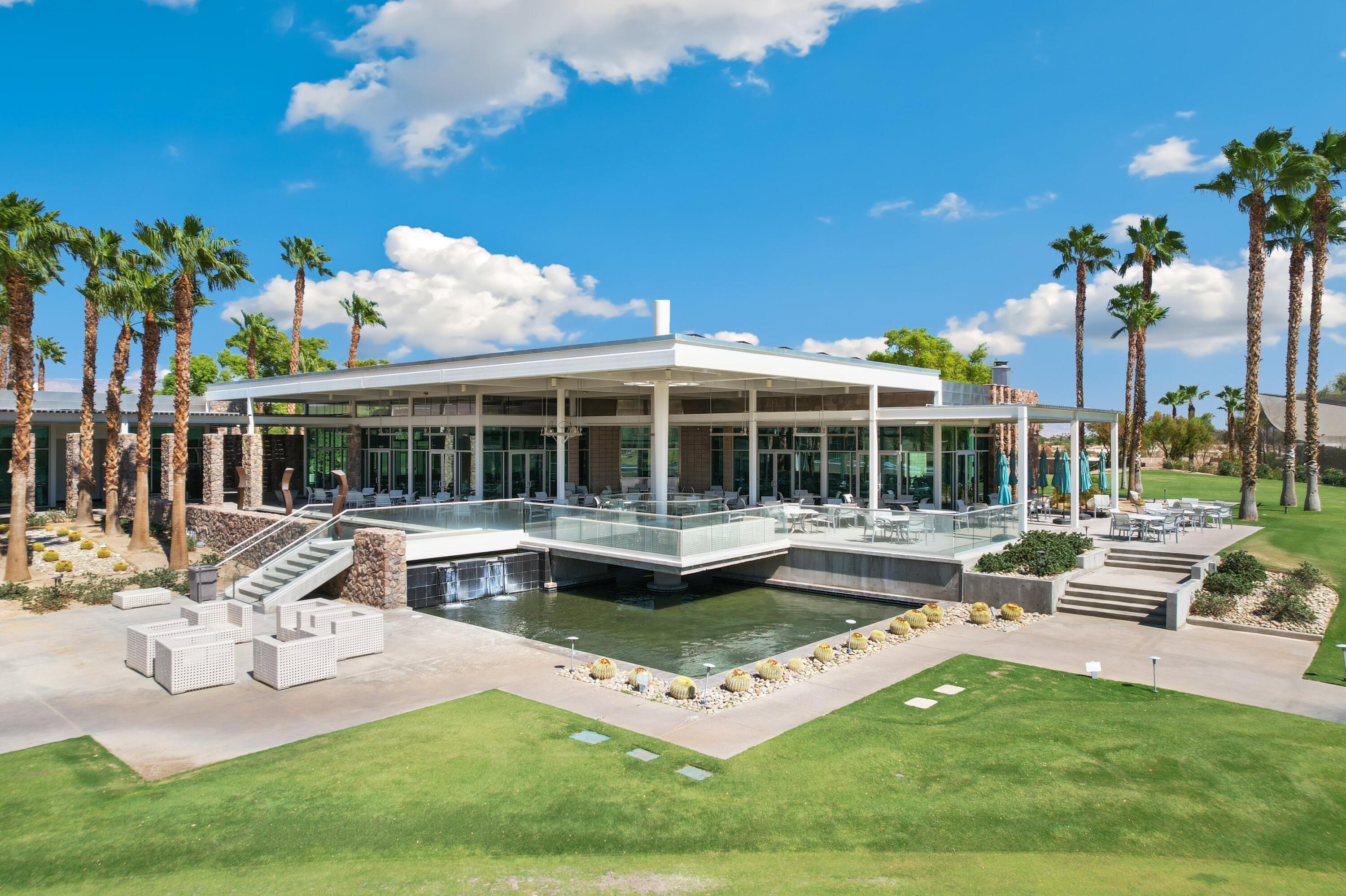 1200 Celadon Street Palm Springs, CA 92262 - Photo 46 of 47 a view of a house with swimming pool and porch with furniture
