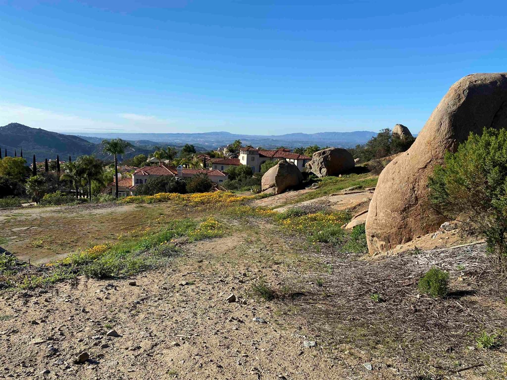 9782 Crystal Ridge Drive Escondido, CA 92026 - Photo 4 of 31 a view of a dry yard with mountains in the background