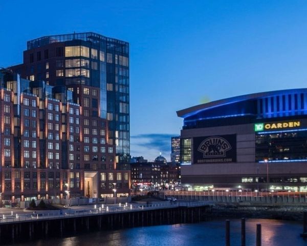 a view of a city with tall buildings