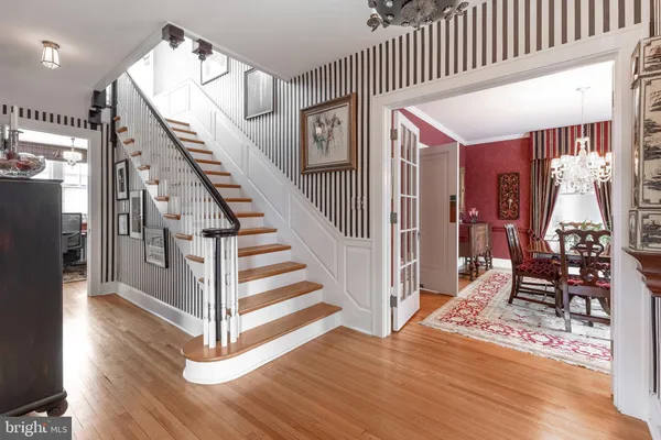 a living room with a fireplace