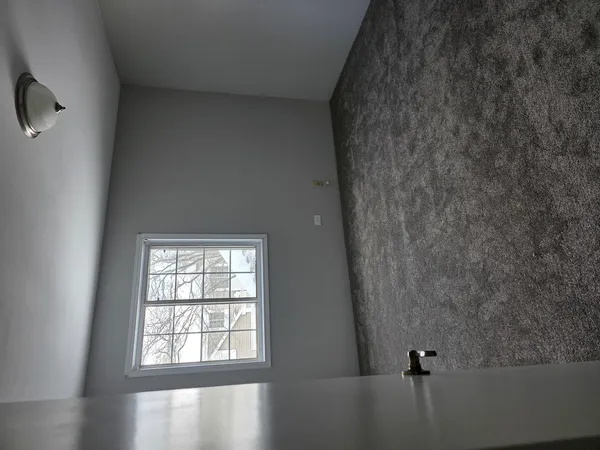 a bathroom with a window