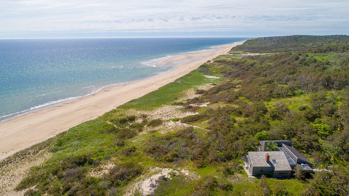 Aerial out over Atlantic