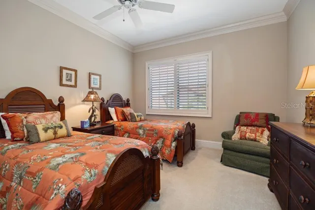 a view of a patio with table and chairs potted plants and palm tree